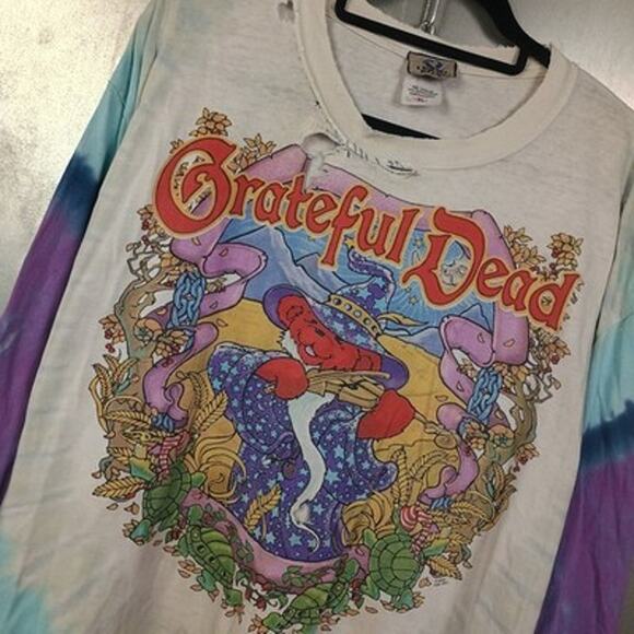 Liquid Blue Other - Grateful Dead Vintage Y2K 2000 Liquid Blue Thrashed Long Sleeve Shirt XL Wizard